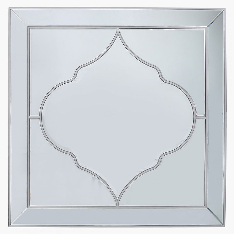 Marrakech Silver Square Wall Mirror - 100cm x 100cm