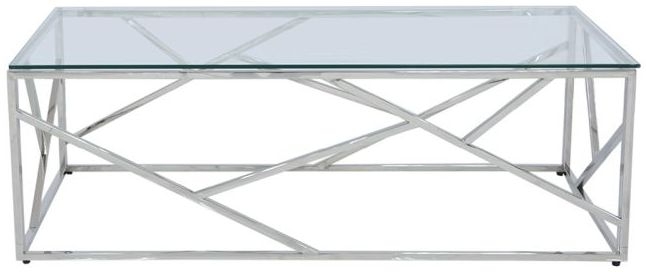 Value Azaria Glass and Chrome Coffee Table
