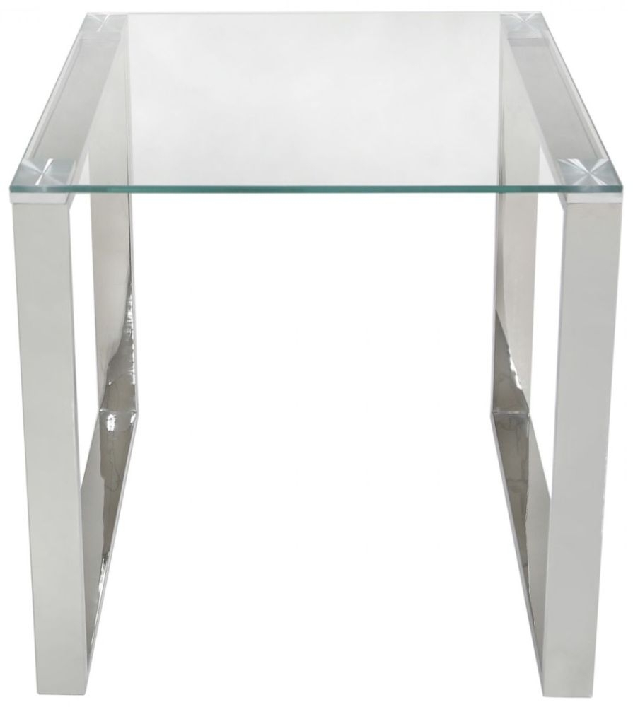 Value Harry End Table - Glass and Chrome
