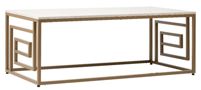 Devon Cream and Gold Coffee Table