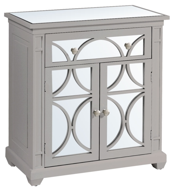 Torino Grey Mirrored 1 Drawer 2 Door Sideboard