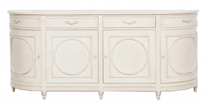 French Style Corley 4 Door Ivory Extra Large Sideboard
