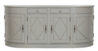 Product photograph of Mahogany Grey 4 Door Large Sideboard from Choice Furniture Superstore