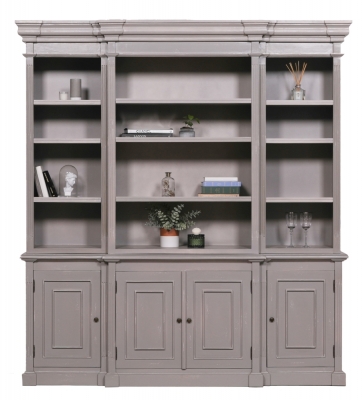 Product photograph of Distressed Mahogany Display Cabinet from Choice Furniture Superstore