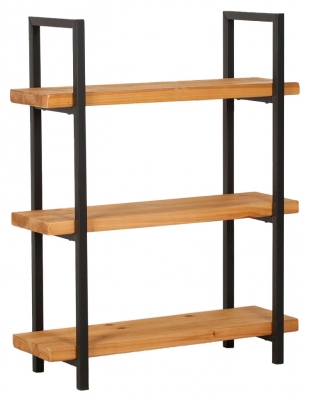 Product photograph of Rustic Wooden Industrial Bookcase from Choice Furniture Superstore