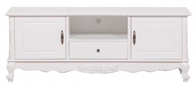 Product photograph of French Antique White 2 Door Tv Unit from Choice Furniture Superstore
