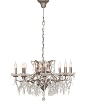 Product photograph of French Style 8 Branch Shallow Cut Glass Chandelier from Choice Furniture Superstore
