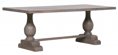 Product photograph of Wooden Rustic And Grey 8 Seater Rectangular Dining Table - 210cm from Choice Furniture Superstore