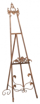 Product photograph of French Style Antiqued Gold Metal Easel from Choice Furniture Superstore