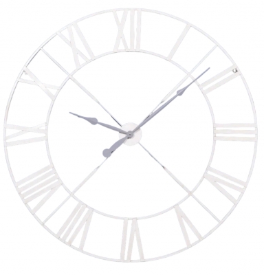 Product photograph of Vintage Distressed Metal Twist Frame Wall Clock - 110cm X 110cm from Choice Furniture Superstore