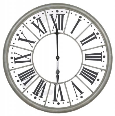 Product photograph of Zinc Effect Wall Clock -109cm X 109cm from Choice Furniture Superstore