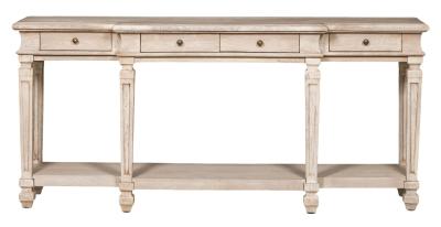 Product photograph of Acacia 4 Drawer Breakfront Console Table from Choice Furniture Superstore