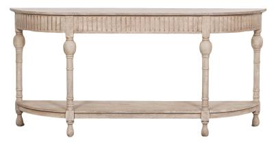 Product photograph of Acacia Wooden Curved Console Table from Choice Furniture Superstore