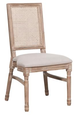 Set Of 2 Wooden Natoma Rattan Back Dining Chair