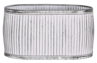 Product photograph of Cardiff Tub Oval Metal Large Planter from Choice Furniture Superstore