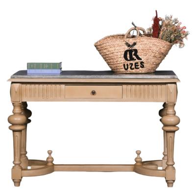 Product photograph of Stone Top Painted 1 Drawer Console Table from Choice Furniture Superstore