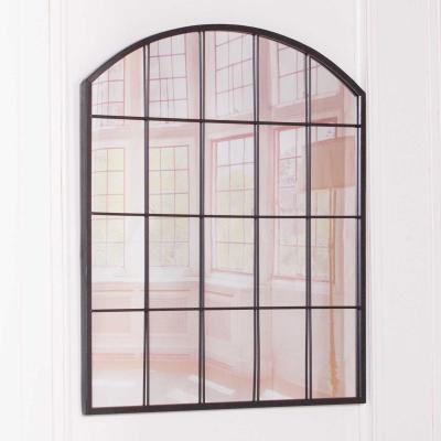 Black Metal Window Mirror 76cm X 91cm