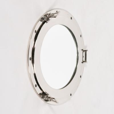 Silver Port Hole Large Round Mirror 435cm X 435cm