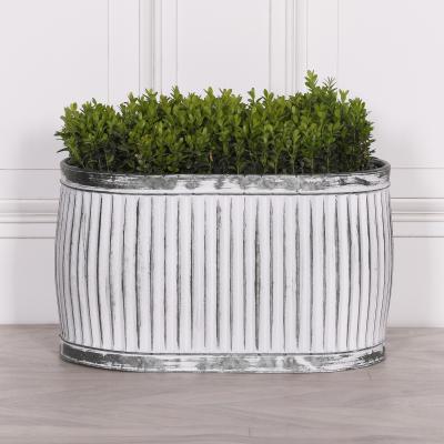 Cardiff Tub Oval Metal Medium Planter