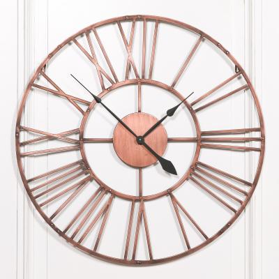 Vintage Copper Effect Round Wall Clock