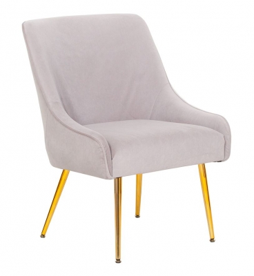 Product photograph of Velvet Chair With Golden Legs from Choice Furniture Superstore