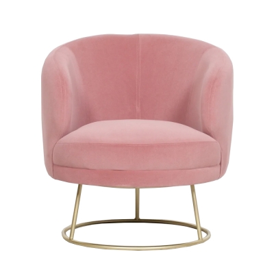 Product photograph of Deco Pink Velvet Armchair from Choice Furniture Superstore