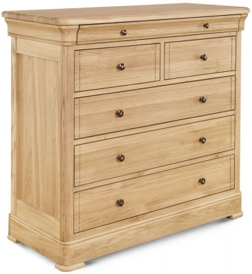 Product photograph of Clemence Richard Moreno Oak 6 Drawer Chest from Choice Furniture Superstore