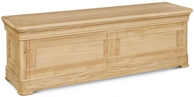 Product photograph of Clemence Richard Moreno Oak Blanket Box from Choice Furniture Superstore