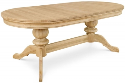 Product photograph of Clemence Richard Moreno Oak Double Pedestal Dining Table from Choice Furniture Superstore