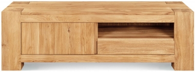 Product photograph of Clemence Richard Massive Oak Small Tv Unit from Choice Furniture Superstore