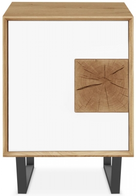 Product photograph of Clemence Richard Modena Oak 1 Door Cabinet from Choice Furniture Superstore