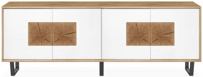 Product photograph of Clemence Richard Modena Oak 4 Door Wide Sideboard from Choice Furniture Superstore