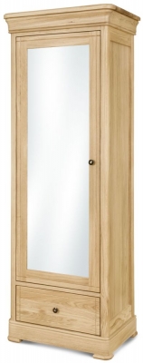 Product photograph of Clemence Richard Moreno Oak 1 Door Wardrobe from Choice Furniture Superstore