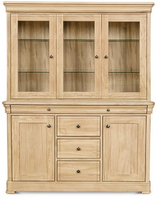 Product photograph of Clemence Richard Moreno Oak 5 Door Combi Display Cabinet from Choice Furniture Superstore