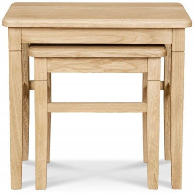 Product photograph of Clemence Richard Moreno Oak Nest Of Tables from Choice Furniture Superstore