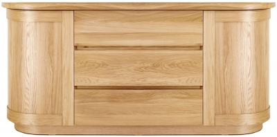 Product photograph of Clemence Richard Sorento Oak Wide Sideboard from Choice Furniture Superstore