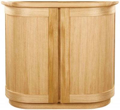Product photograph of Clemence Richard Sorento Oak Narrow Sideboard from Choice Furniture Superstore