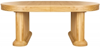 Product photograph of Clemence Richard Sorento Oak Oval Dining Table - 8 Seater from Choice Furniture Superstore