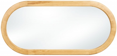 Product photograph of Clemence Richard Sorento Oak Oval Mirror - 70cm X 148cm from Choice Furniture Superstore