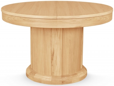Product photograph of Clemence Richard Sorento Oak Round Dining Table from Choice Furniture Superstore