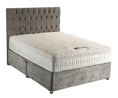 Product photograph of Dura Beds Silver Active 2800 Pocket Spring Deluxe Platform Top Divan Bed from Choice Furniture Superstore