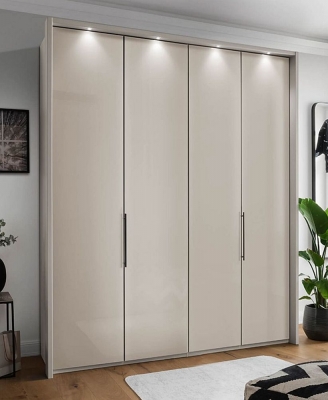 Product photograph of Asmara Champagne 4 Door Wardrobe - 200cm from Choice Furniture Superstore