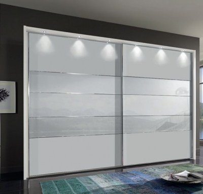 Product photograph of Wiemann Arco White 2 Door Sliding Wardrobe - W 300cm from Choice Furniture Superstore