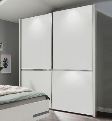 Product photograph of Wiemann Arktis White 2 Door Sliding Wardrobe - W 200cm from Choice Furniture Superstore