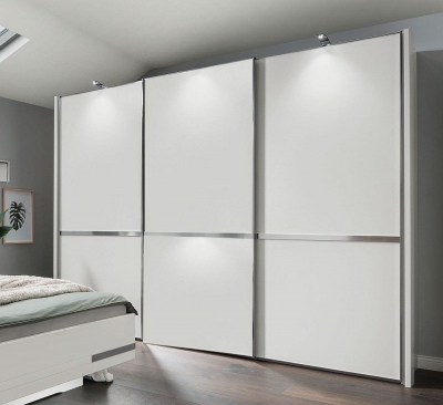 Product photograph of Arktis White 3 Door Sliding Wardrobe - 300cm from Choice Furniture Superstore