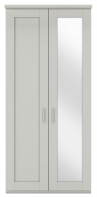 Product photograph of Wiemann Cambridge 2 Door Mirror Wardrobe In Champagne - Rh from Choice Furniture Superstore