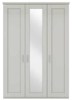 Product photograph of Cambridge Champagne 3 Door Wardrobe With 1 Mirror Front - W 150cm from Choice Furniture Superstore