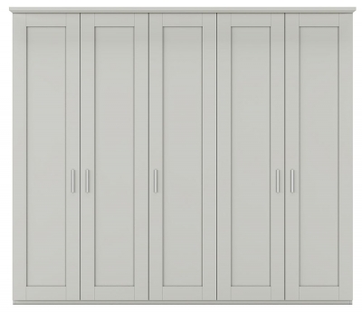 Product photograph of Wiemann Cambridge Champagne 5 Door Wardrobe - W 250cm from Choice Furniture Superstore