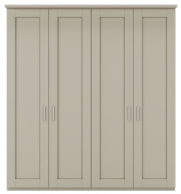 Product photograph of Wiemann Cambridge Grey 4 Door Wardrobe - W 200cm from Choice Furniture Superstore