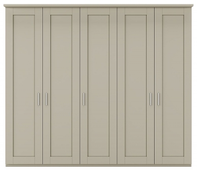 Product photograph of Wiemann Cambridge Grey 5 Door Wardrobe - W 250cm from Choice Furniture Superstore